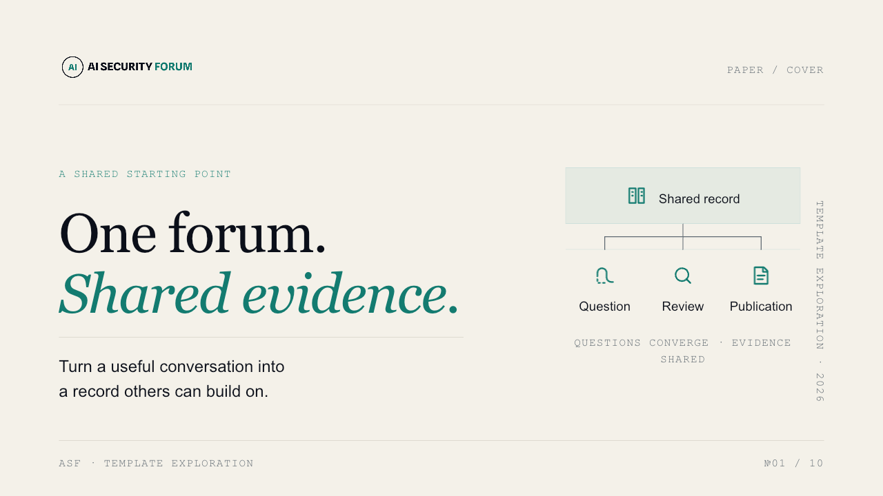 Paper template, slide 1: cover layout with example content